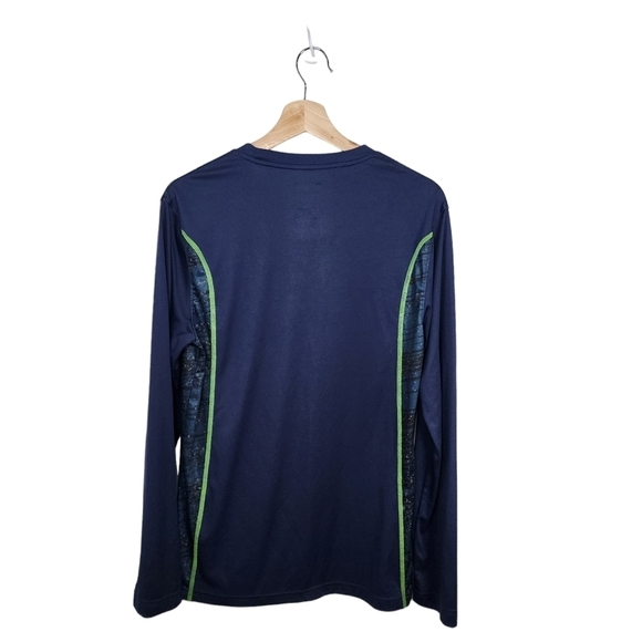NFL Seattle Seahawks football Long sleeve crewneck Sports T-shirt Blue Green - Picture 6 of 6